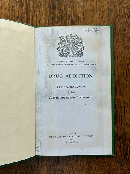 British Government Drug Reports x 7 (1965-1970) HMSO