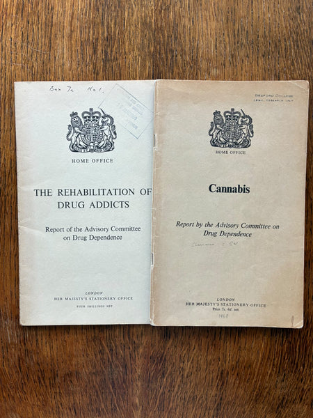 British Government Drug Reports x 7 (1965-1970) HMSO